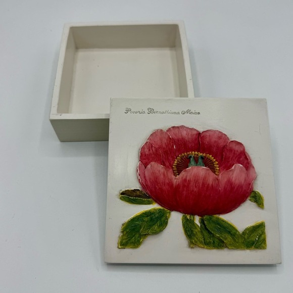 Ibis & Orchid Box of Light Peony‎ design Tea Light Holder Floral Trinket Box - Picture 9 of 11
